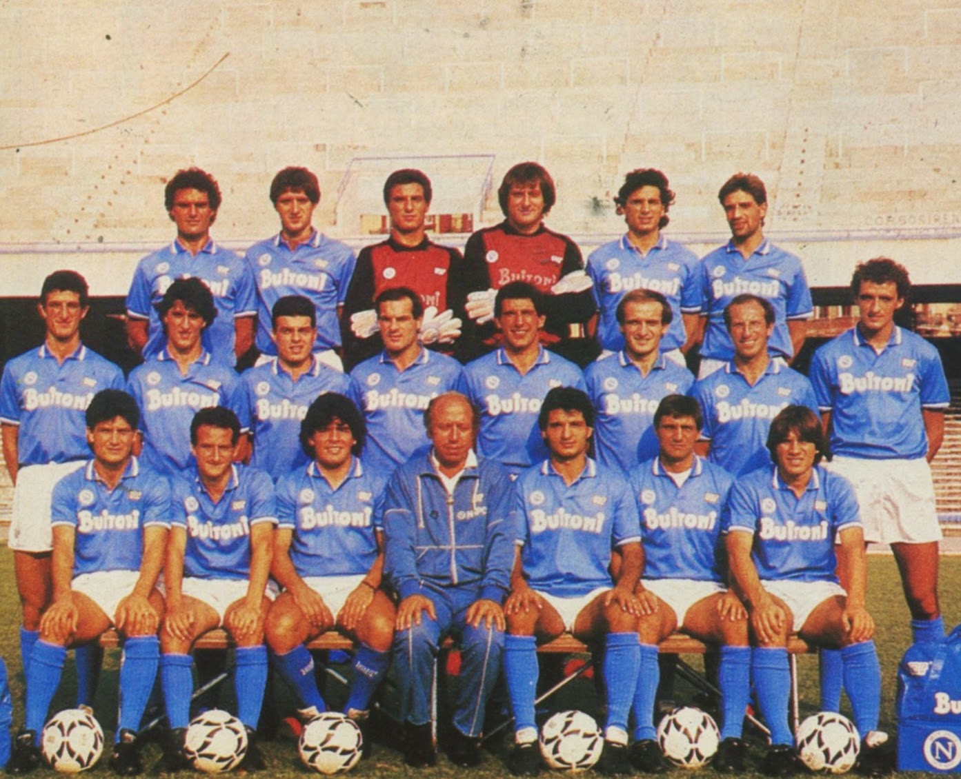 La rosa del Napoli 1986/87